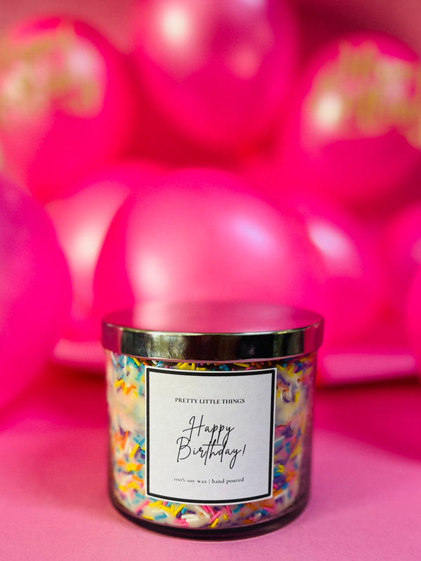 Scented Birthday Glitter  Candle