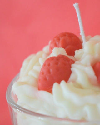 Candle Strawberry Aesthetic Eco Friendly Handmade Decor